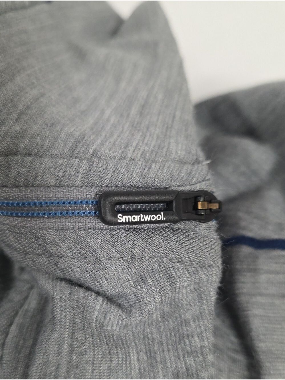 Smartwool Merino Sport 150 1/4 Zip Long Sleeve Pullover Gray Blue - Size Medium - Picture 10 of 13